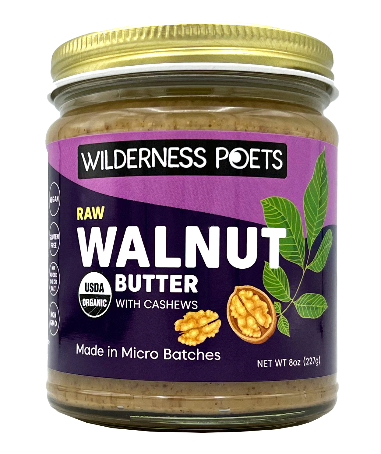 Walnut Butter with Cashews, Raw, Organic