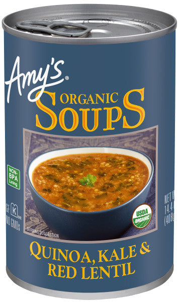 Quinoa, Kale and Red Lentil Soup, Organic