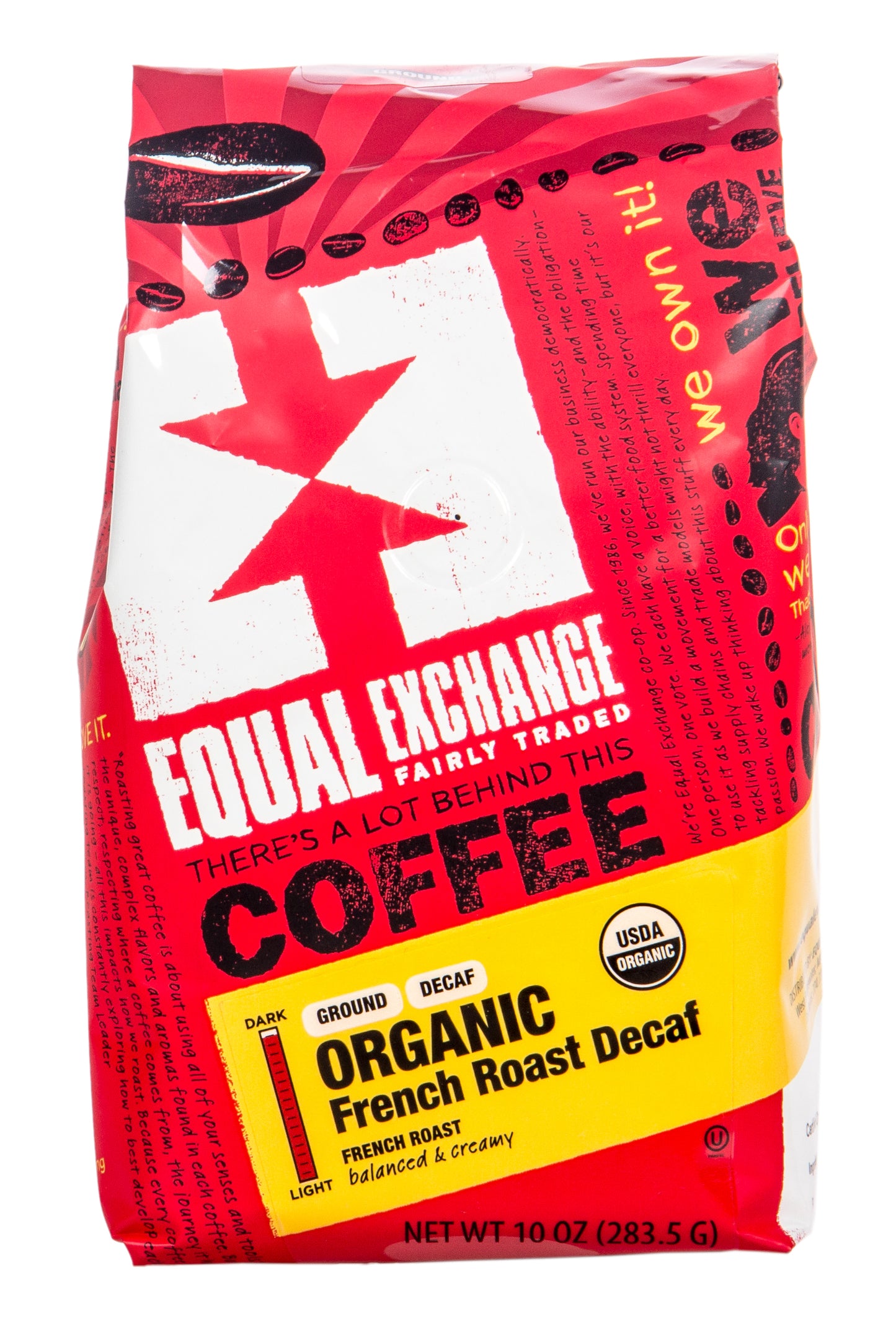 Coffee, Decaf, Ground, French Roast, Organic