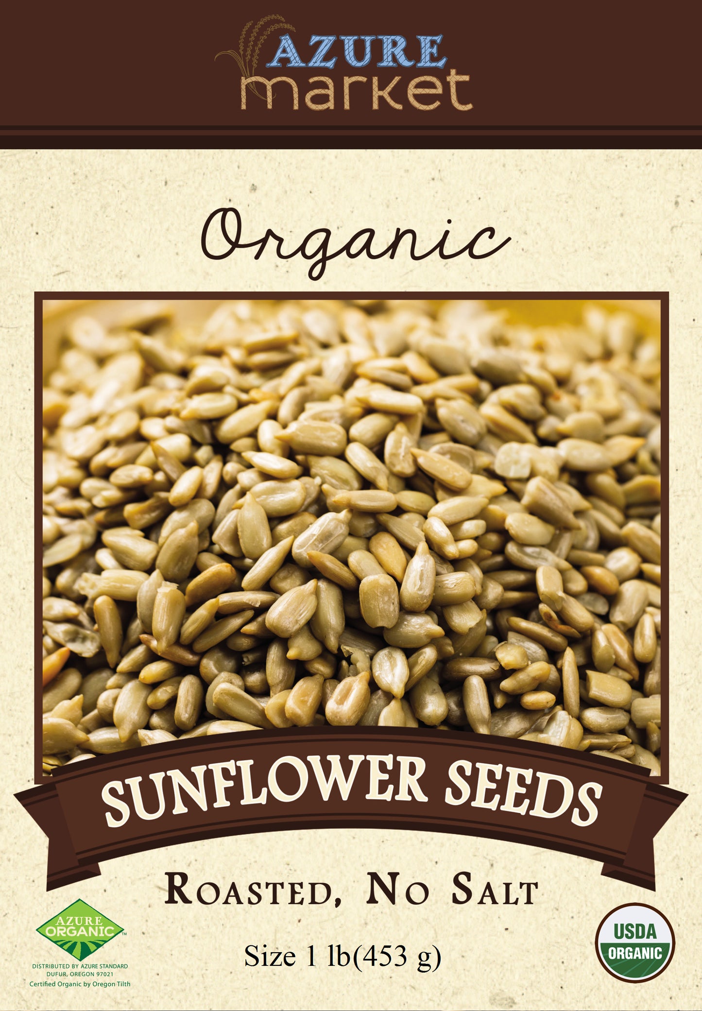 Sunflower Seeds, Roasted, No Salt, Organic