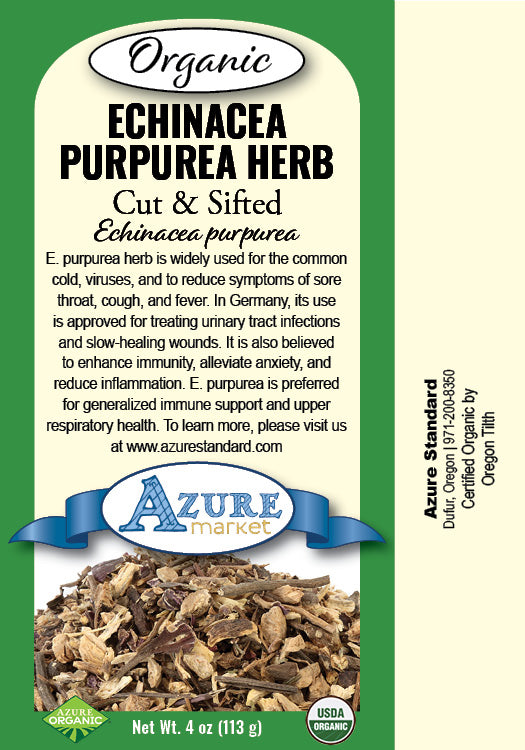 Echinacea Purpurea Herb, Cut & Sifted, Organic