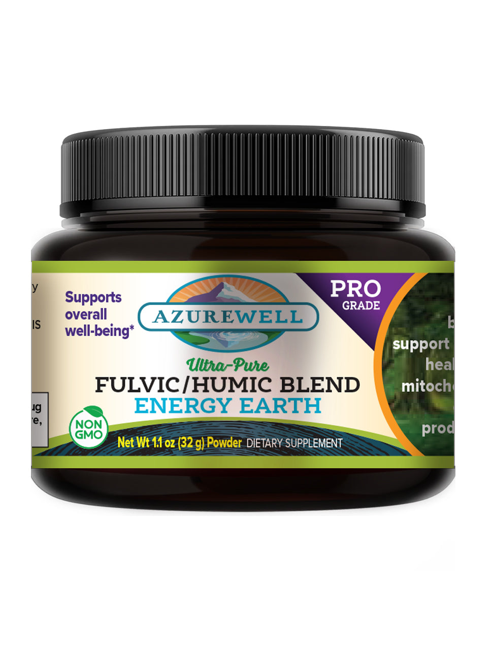 Fulvic/Humic Blend Energy Earth Powder (in glass jar)