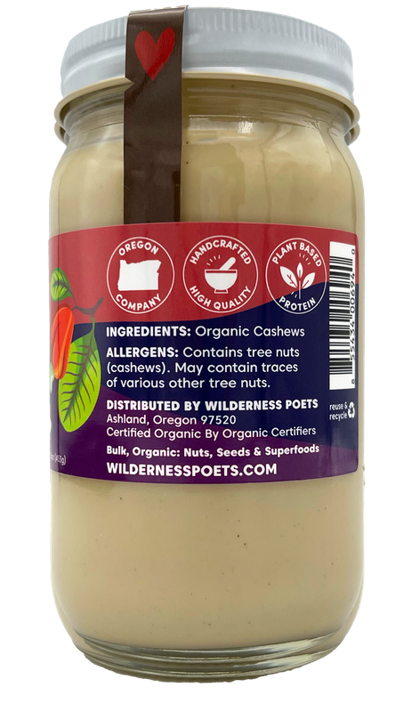 Cashew Butter, Raw, Organic