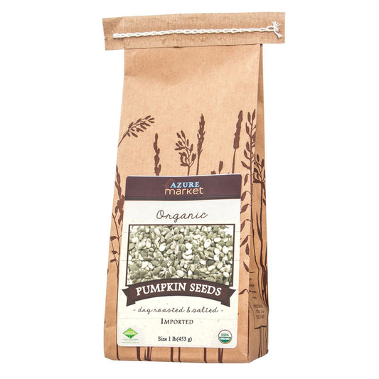 Pumpkin Seeds, Dry Roasted, Salted, Organic
