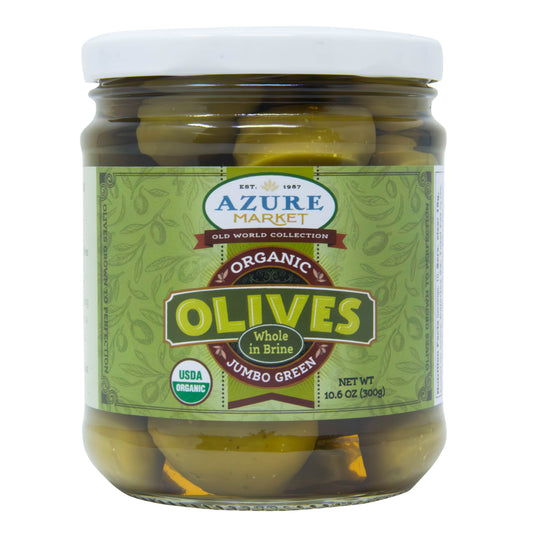 Jumbo Green Olives, Organic