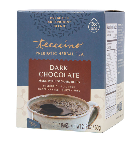 Dark Chocolate, Prebiotic Herbal Tea, Organic