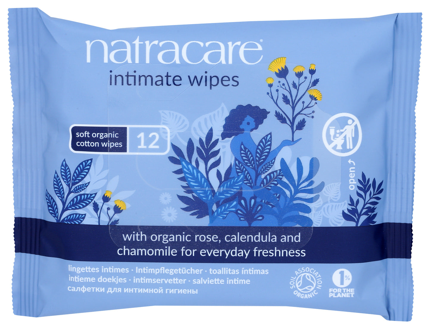 Feminine Wipes Cotton, 12 count, Organic