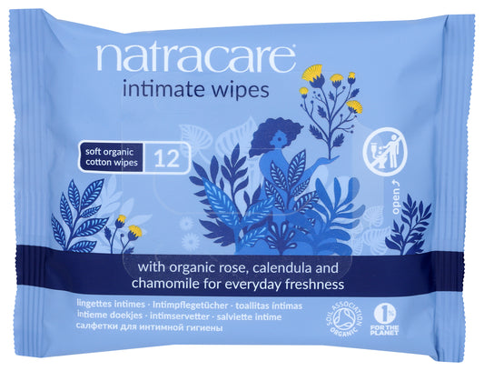 Feminine Wipes Cotton, 12 count, Organic