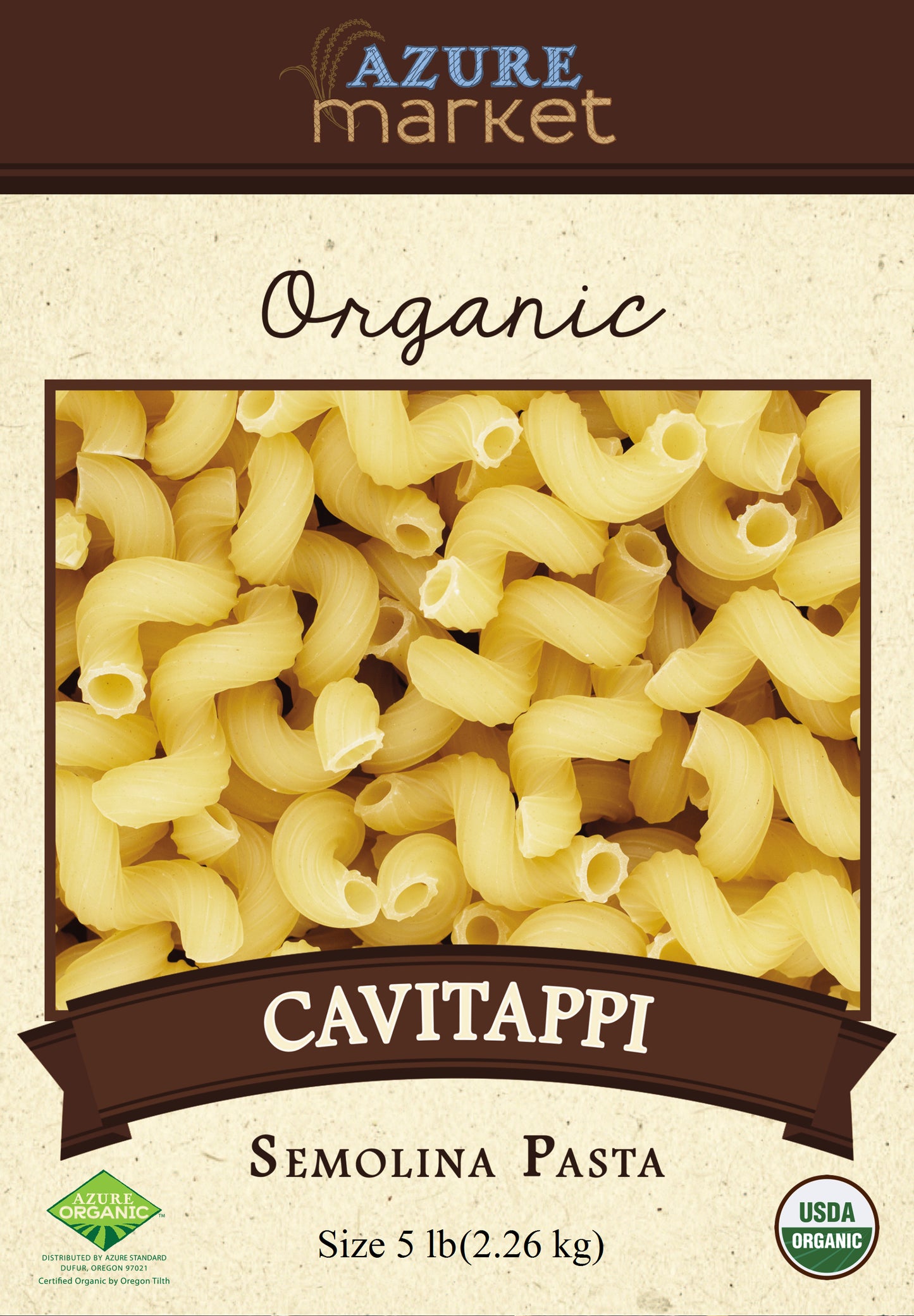 Cavatappi, Semolina Pasta, Organic