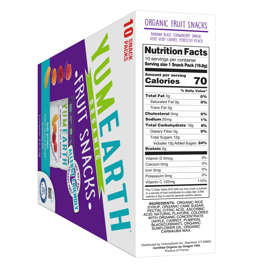 Fruit Snacks, Snack Pack, Organic