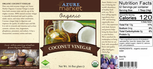 Coconut Vinegar, Organic