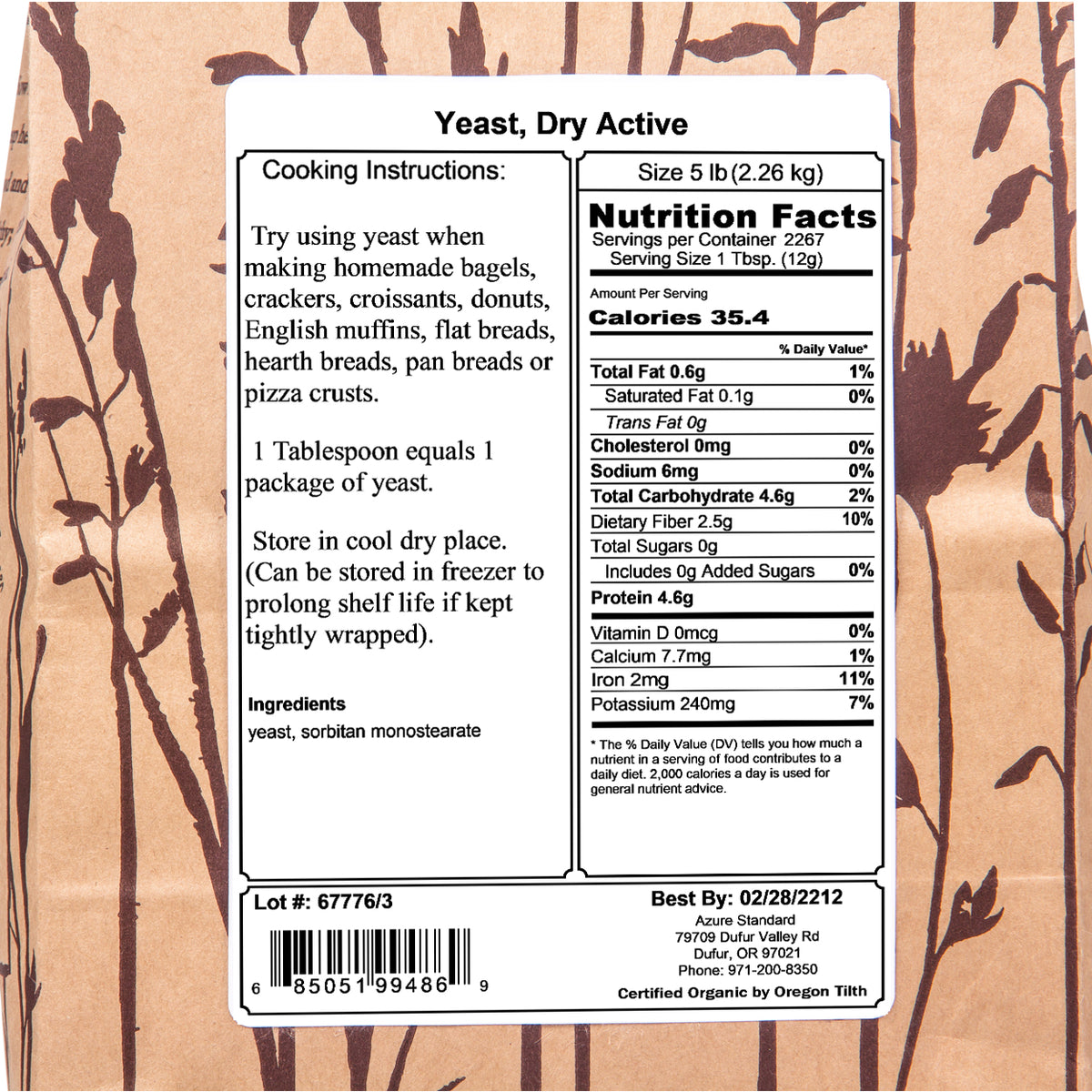 Yeast, Dry Active