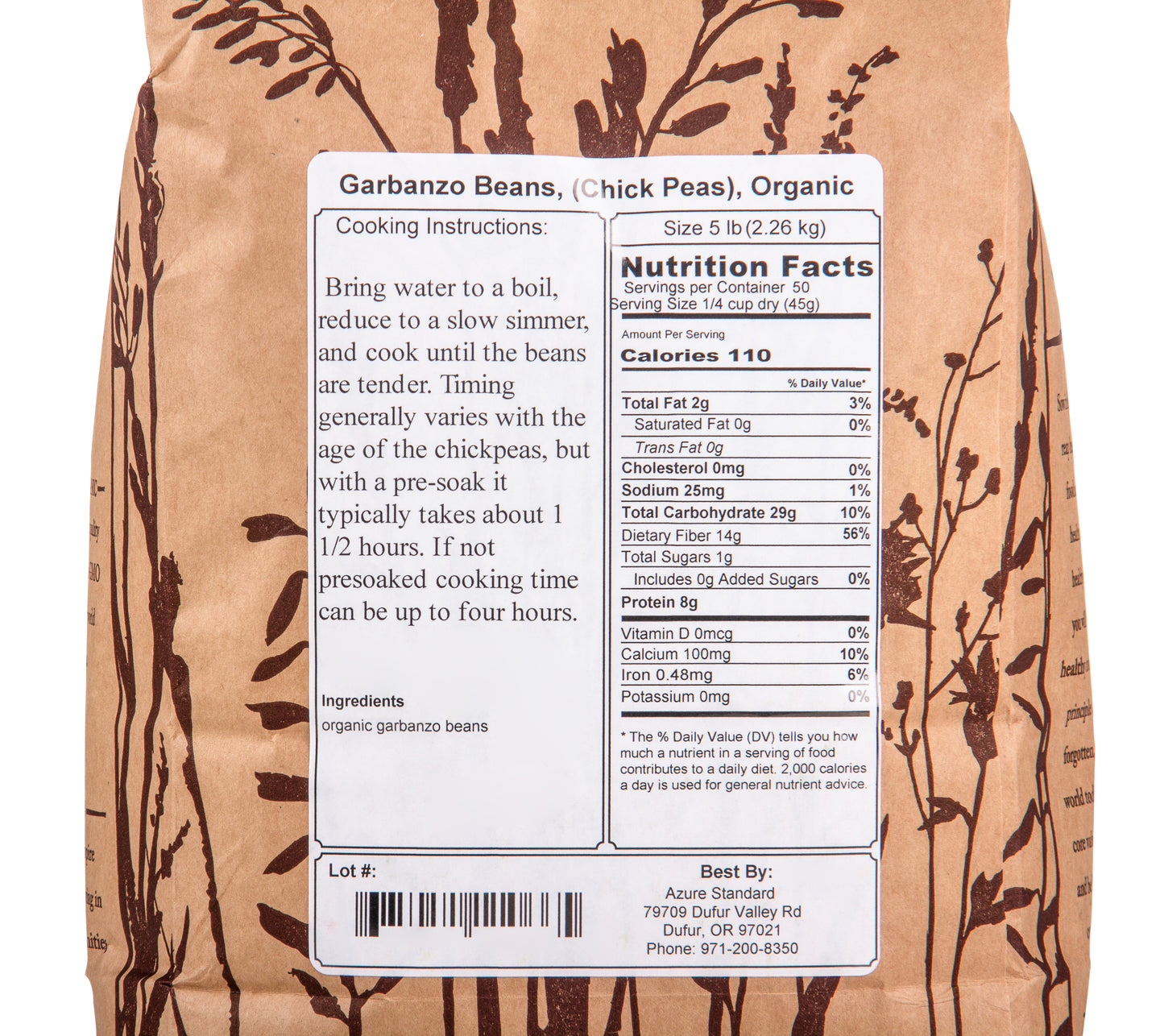 Garbanzo Beans, (Chick Peas), Organic