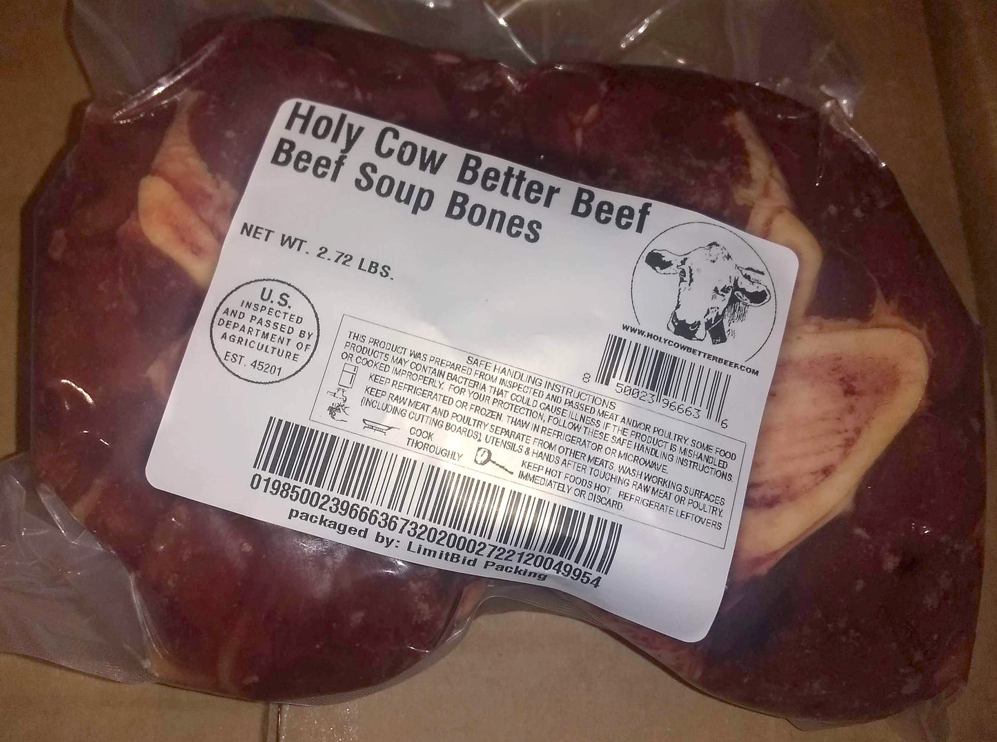 Soup Bones, Grass-Fed, Random Weight, Frozen