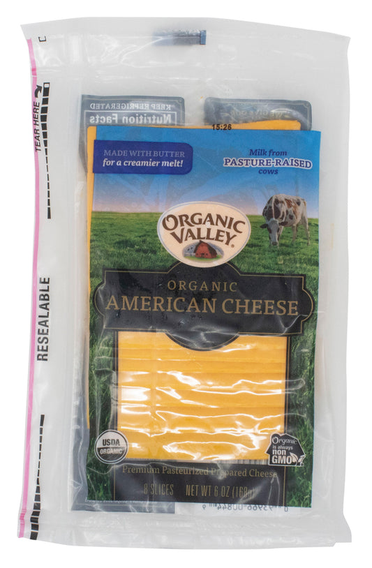 American Cheese Slices, Yellow, Organic