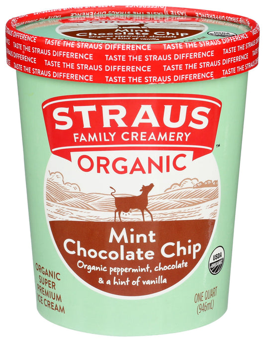 Ice Cream, Mint Chocolate Chip, Organic