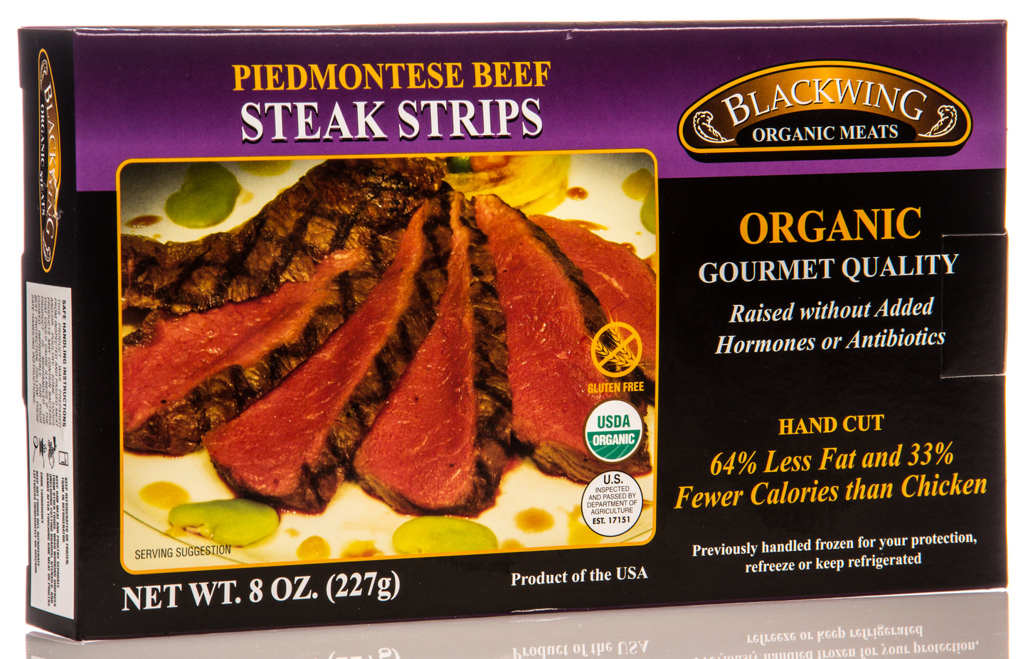 @Beef Steak Strips Piedmontese Beef, Frozen, Organic