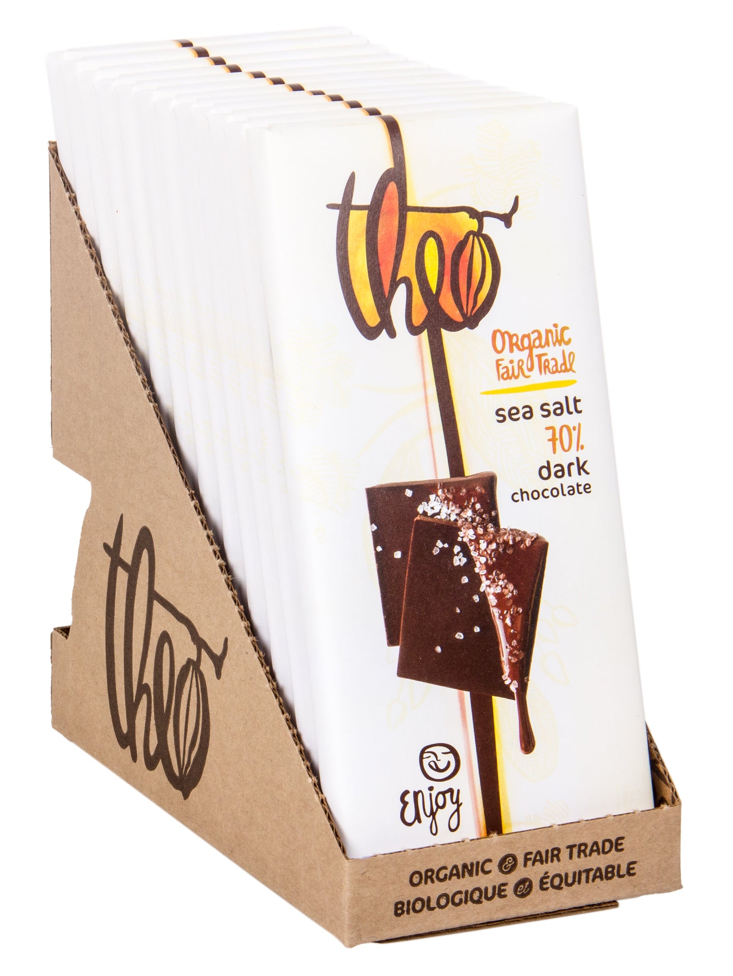 Chocolate Bar, Sea Salt, Dark, 70%, Organic