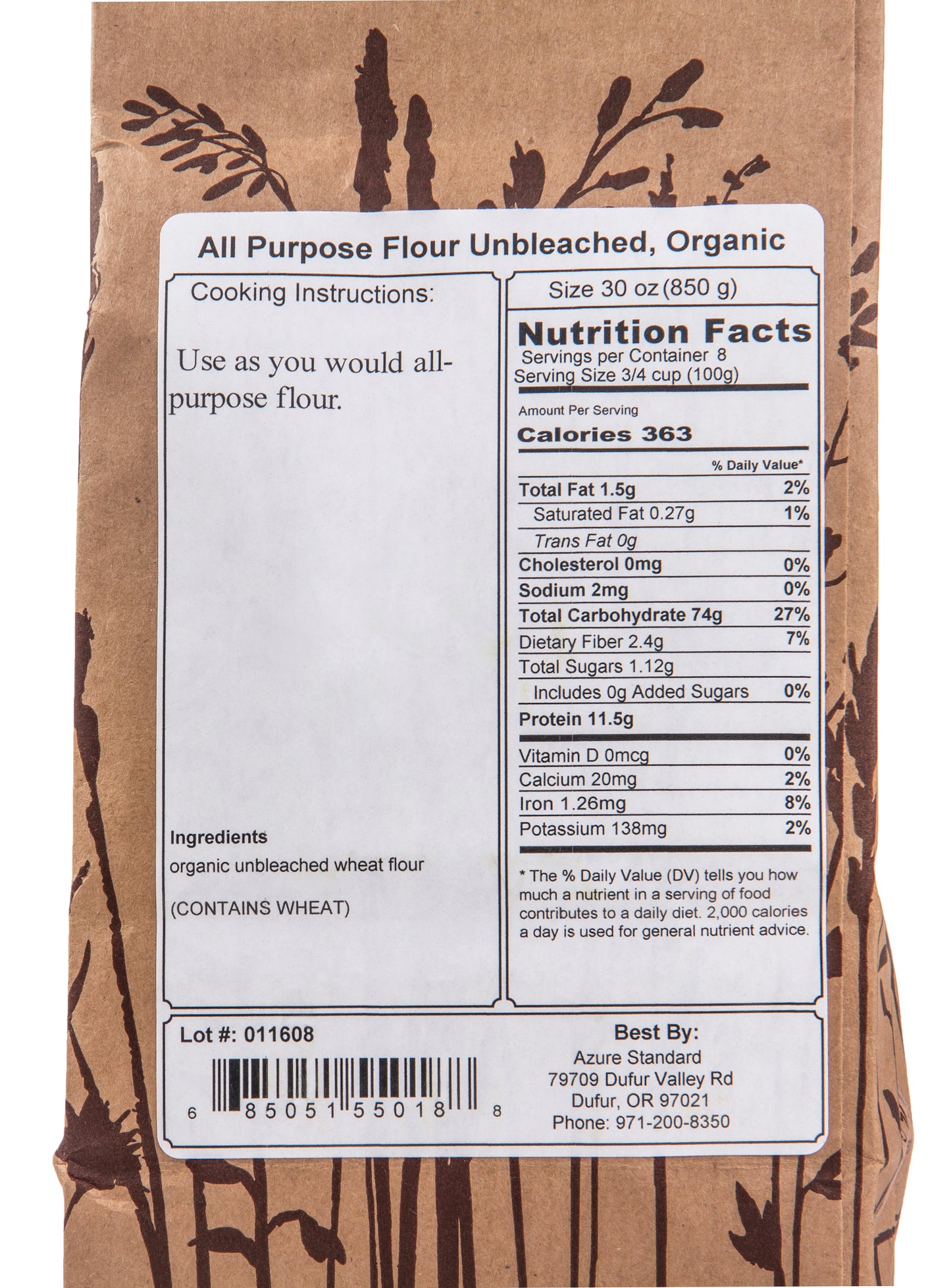 All Purpose Flour Unbleached, Organic