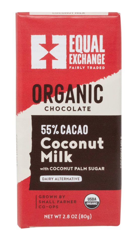 Chocolate Bar, Coconut Milk, 55%, Organic
