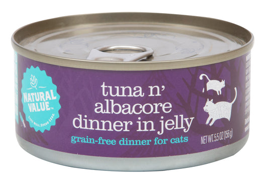 Cat Food, Canned Tuna n' Albacore Dinner in Jelly