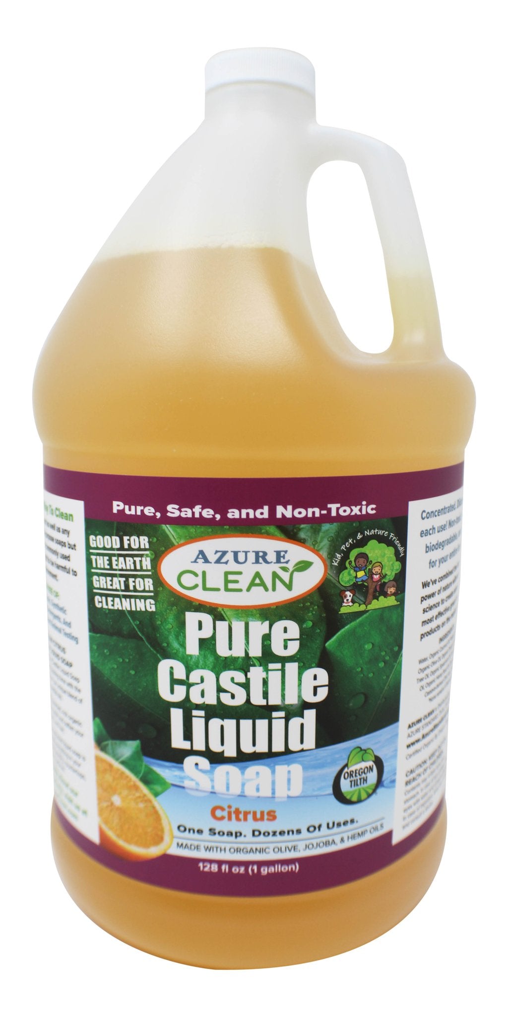 Castile Liquid Soap, Pure, Citrus, Organic