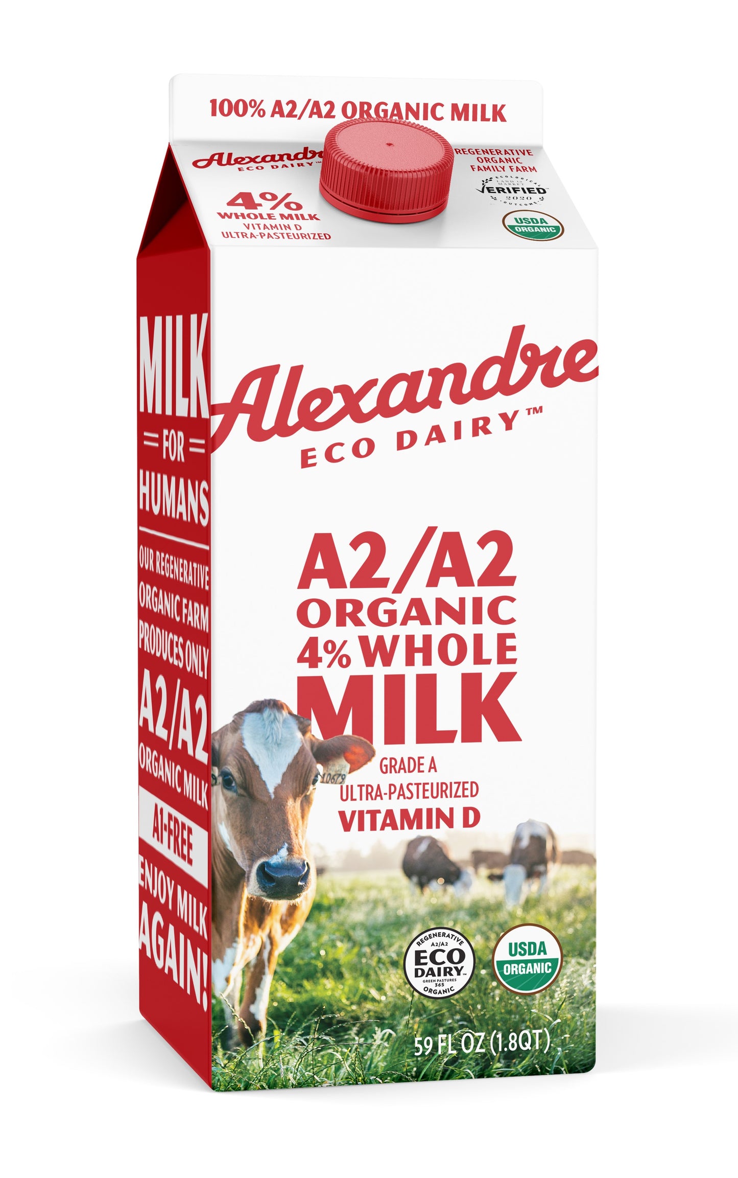 Whole Milk, A2, 4%, Organic