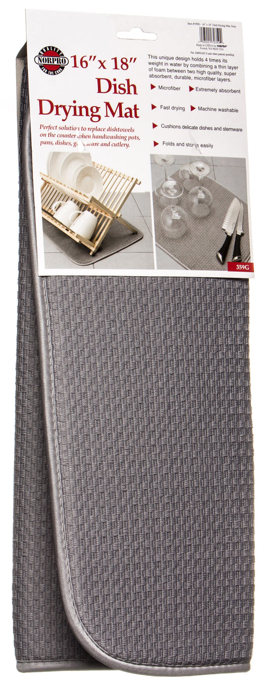Dish Mat, Grey, 16 inch x 18 inch