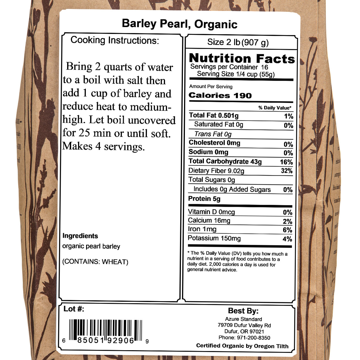 Barley Pearl, Organic