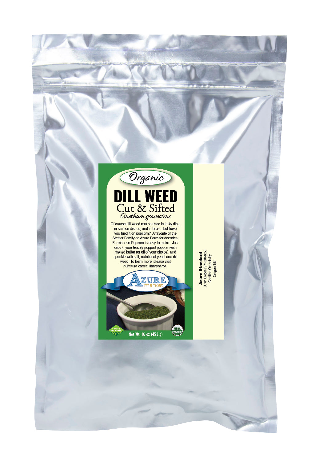 Dill Weed, Cut & Sifted, Organic