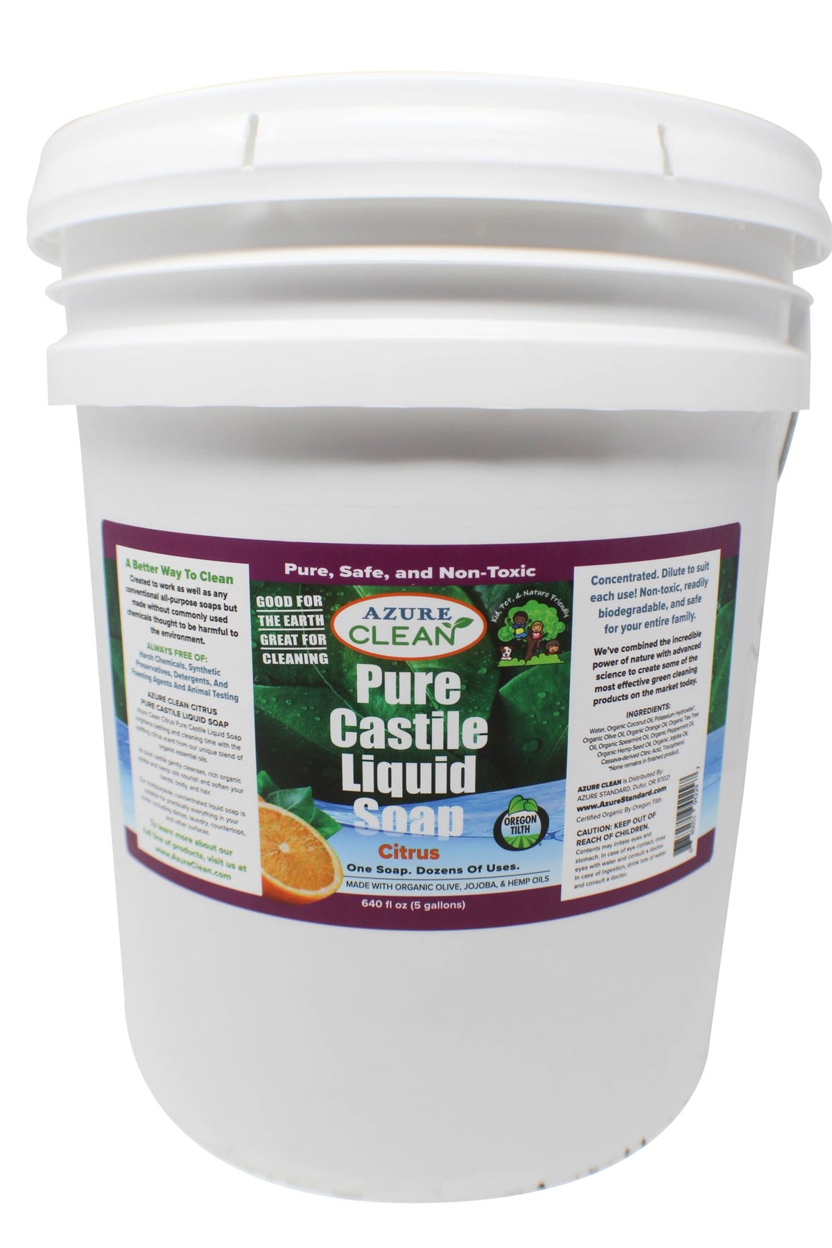Castile Liquid Soap, Pure, Citrus, Organic