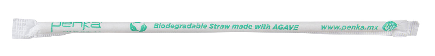 Drinking Straws, Wrapped, Biodegradable, Agave Fiber