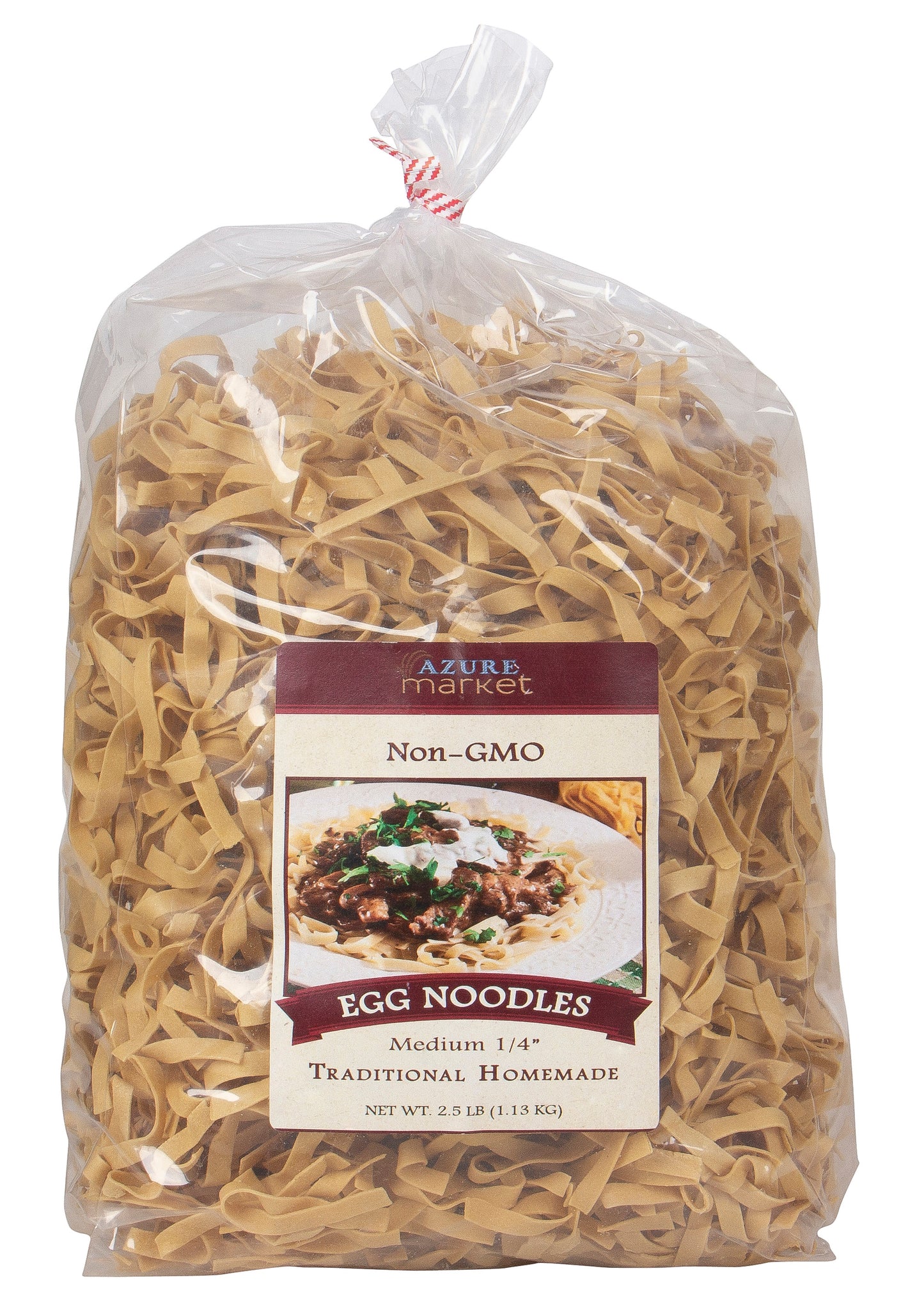 Traditional Homemade Egg Noodles, Medium 1/4 inch