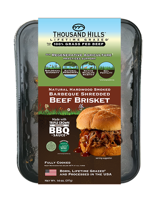 Beef Brisket, Shredded, BBQ, Frozen