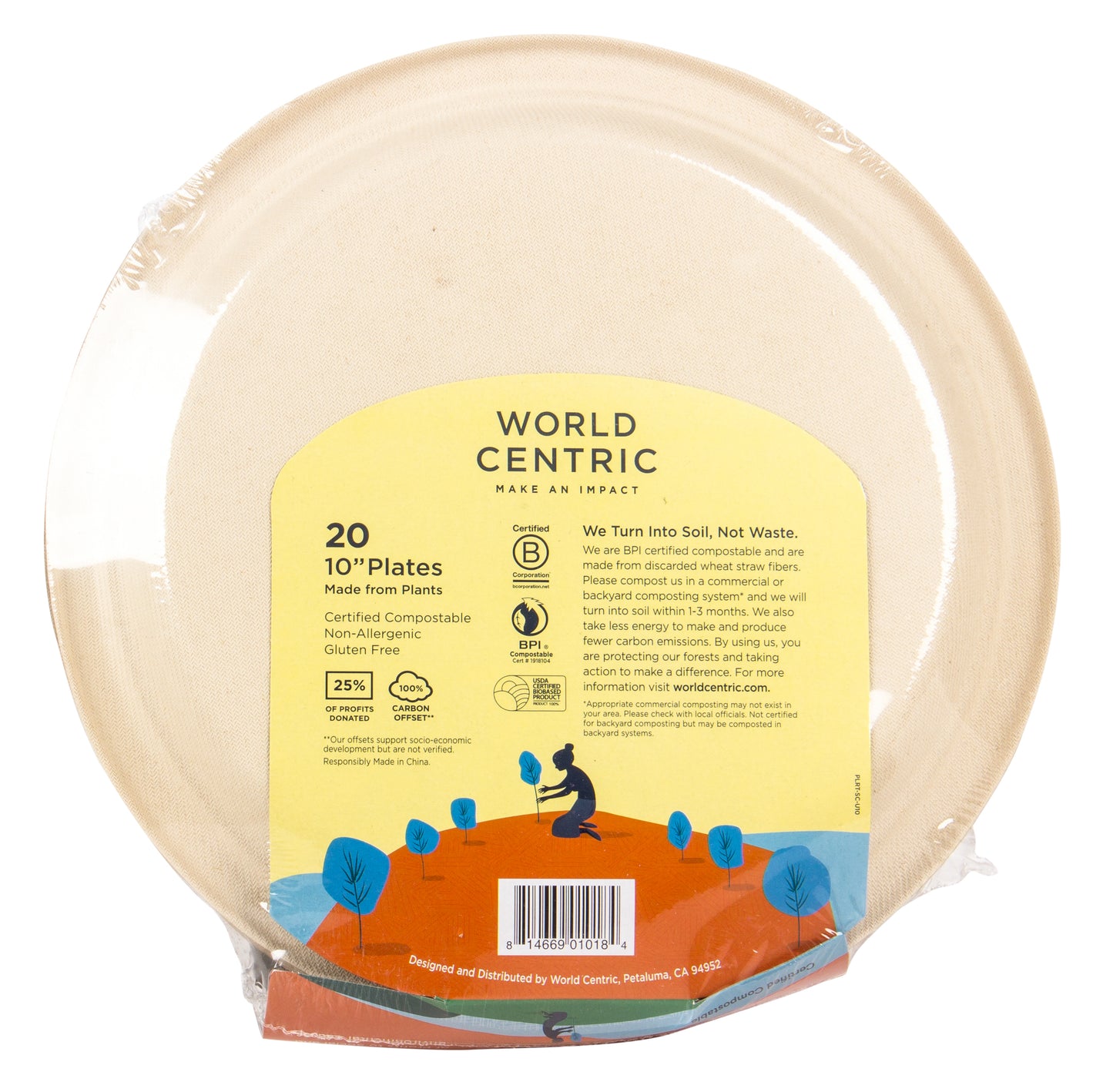 Plates, Compostable, 10 in
