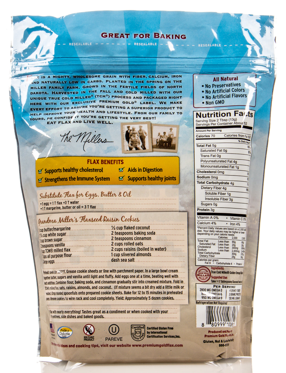 @@Golden Flaxseed, Fine Ground, True Cold Milled