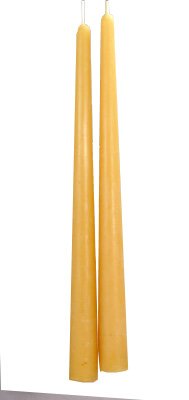 Candles, Beeswax, 10 inch Taper Pair, Gold