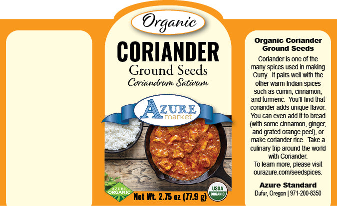 Coriander Seed, Ground, Organic