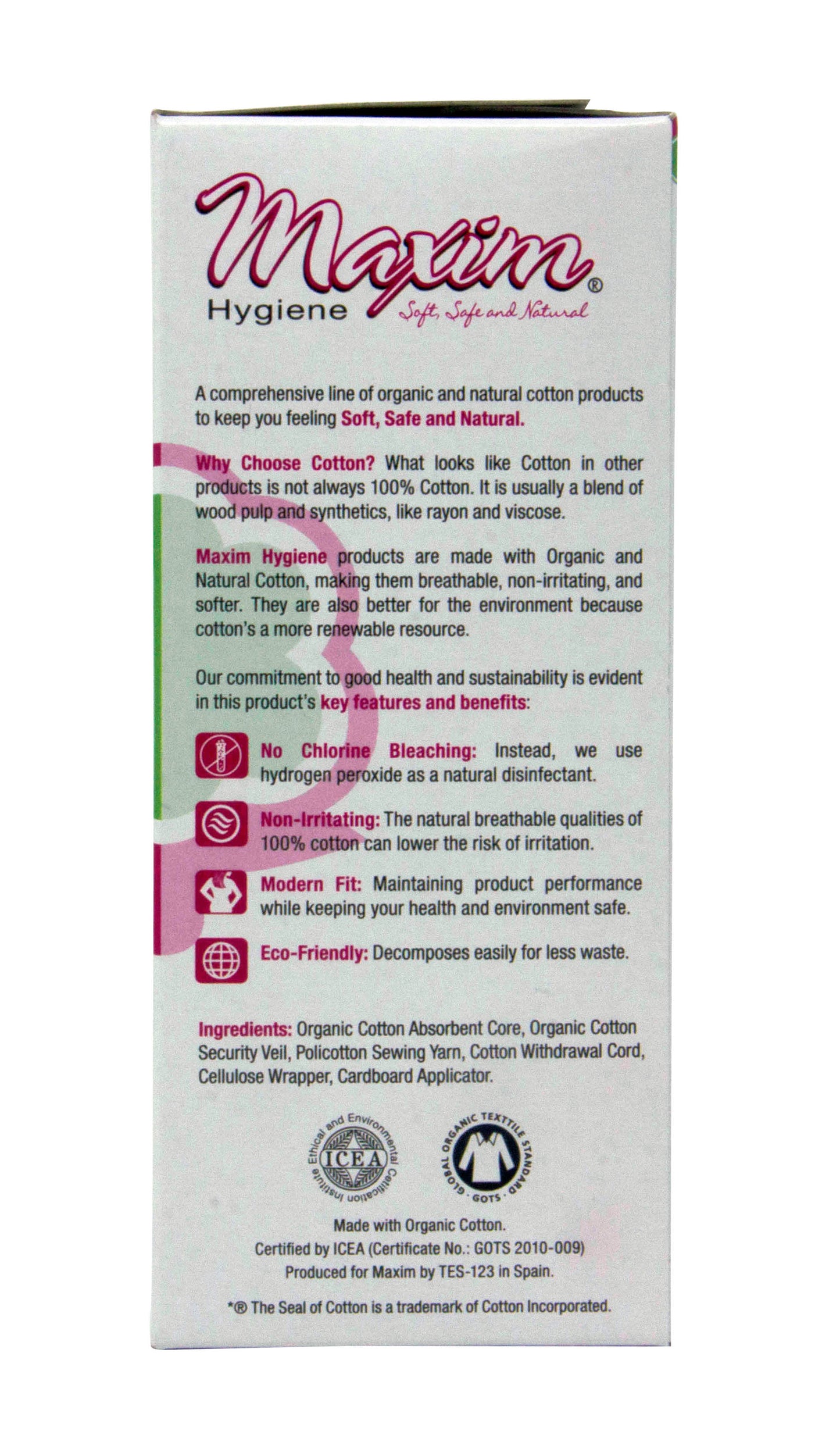 Cotton Tampons, Cardboard Applicator, Super, Organic