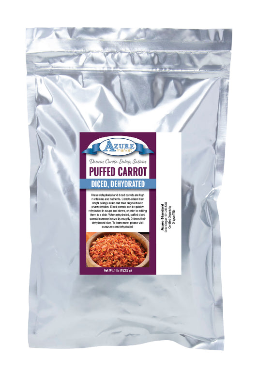 Carrot Puffed, Diced, Dehydrated