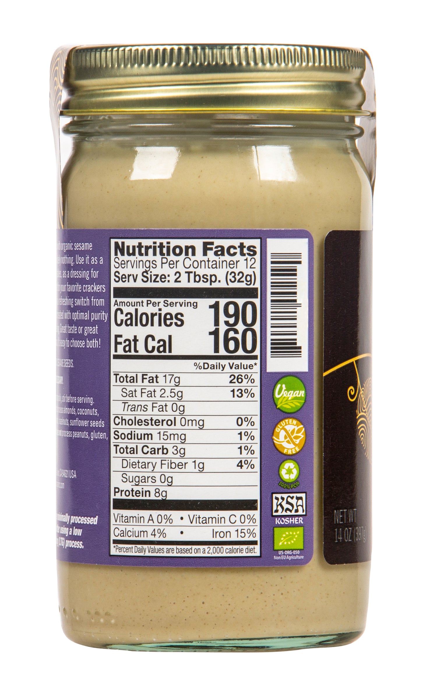 Tahini, Raw, Organic