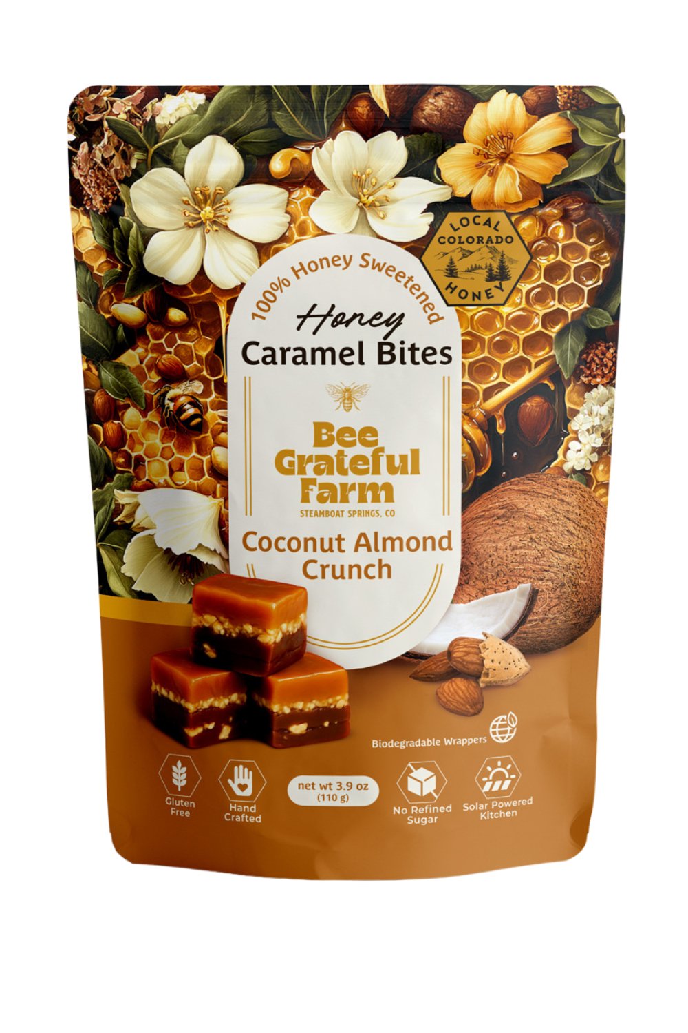 Honey Caramel Bites, Coconut Almond Crunch