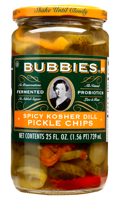 Kosher Dill Pickle Chips, Spicy