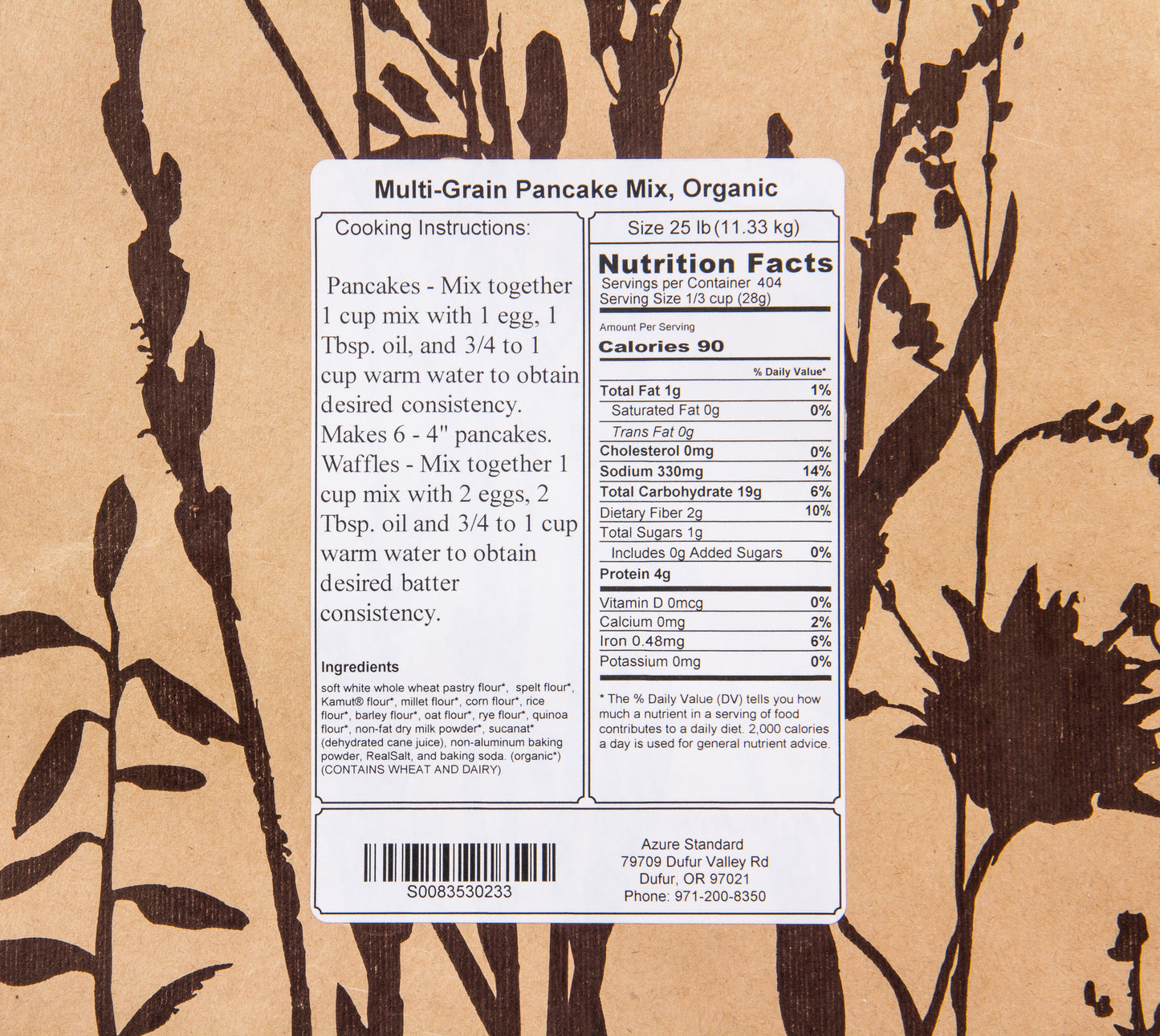 Multi-Grain Pancake Mix, Organic