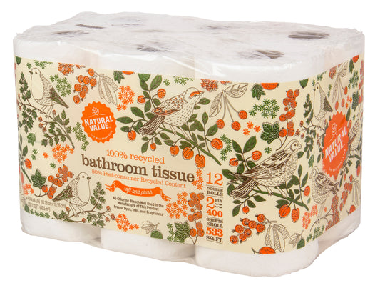 Bath Tissue 400 ct Dbl Roll-Recycled