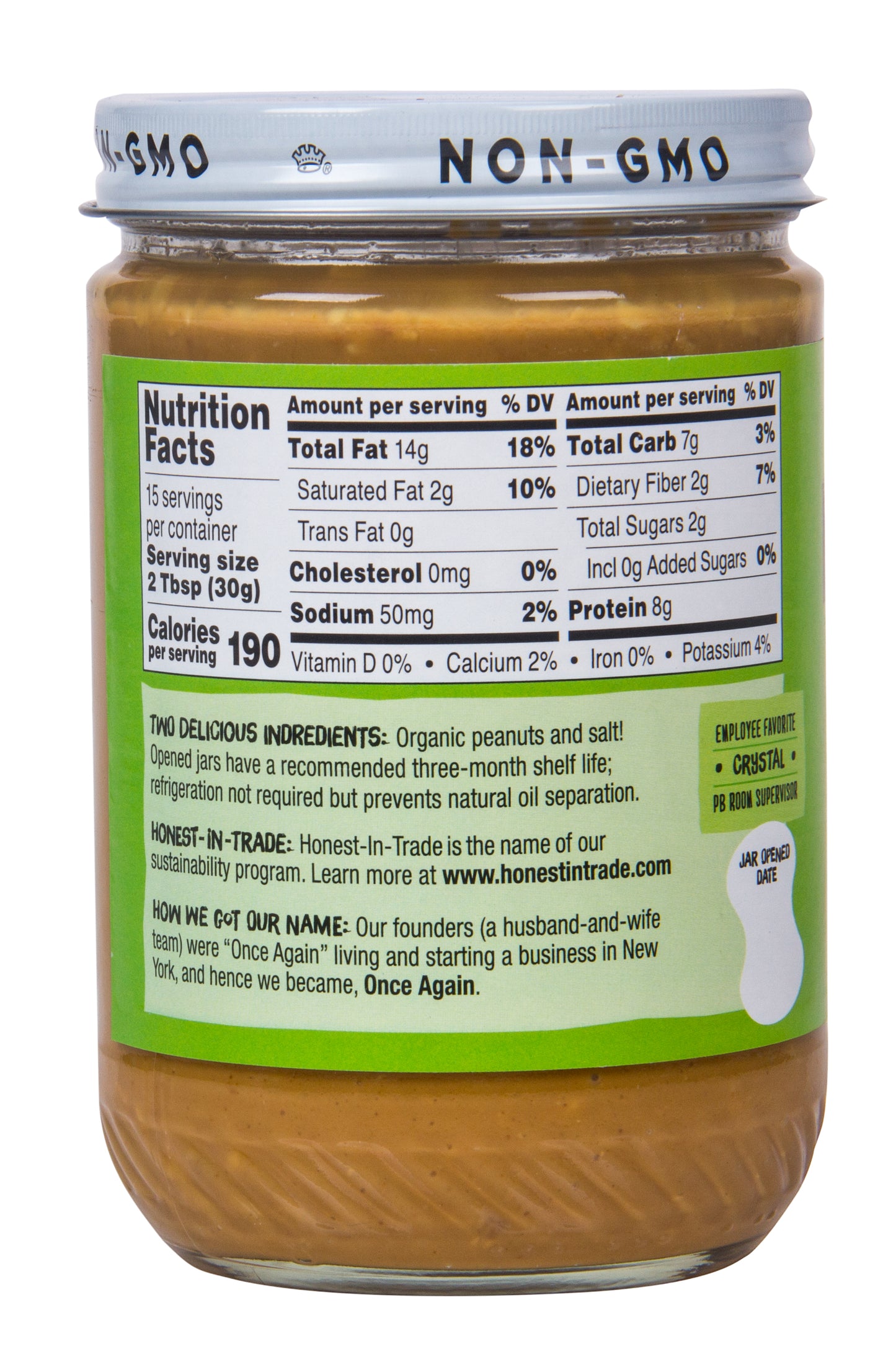 Peanut Butter, Unsweetened, Crunchy, Organic