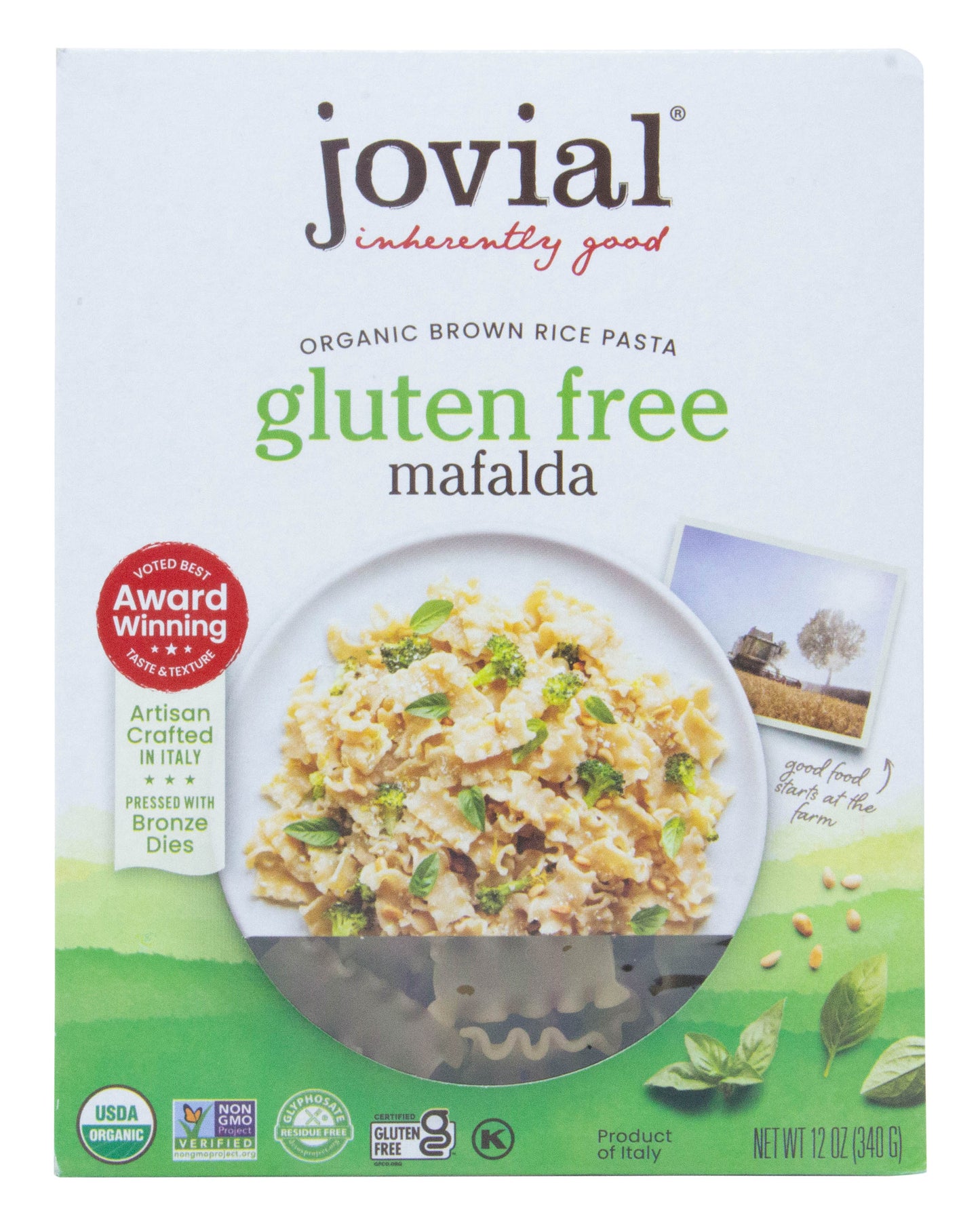 Pasta, Brown Rice, Mafalda, GF, Organic