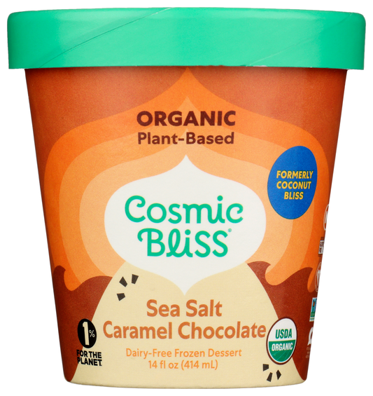 Coconut Ice Cream, Sea Salt Caramel & Chocolate, GF, Frozen, Organic