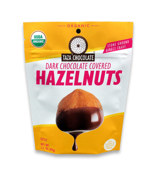 Dark Chocolate Covered Hazelnuts, Organic