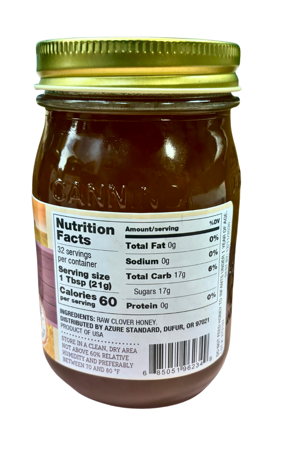 Honey, Raw, Unheated, Clover